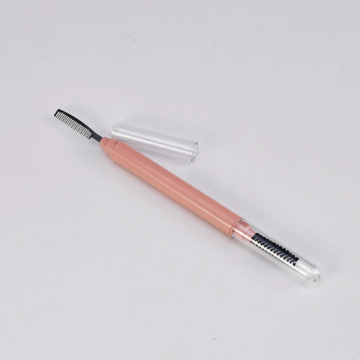 Steel needle eyelash comb 2 in 1 Mascara Wand Brush with Cover Cap Lid Metal Lash Comb Spoolie Lift Eyebrow Brow Eyelash Com