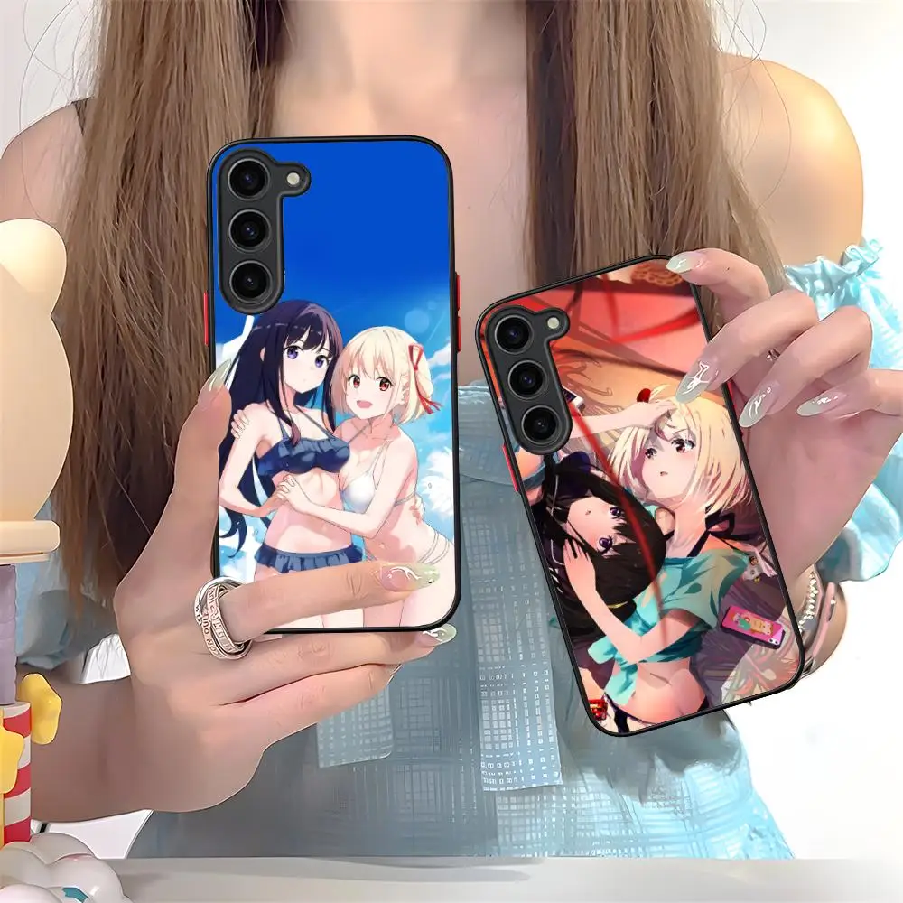 

Lycoris Recoil Anime Mobile Phone Case for Samsung Galaxy S25 S24 S23 S22 S21 Plus FE Ultra Colour Silicone Protective Cover