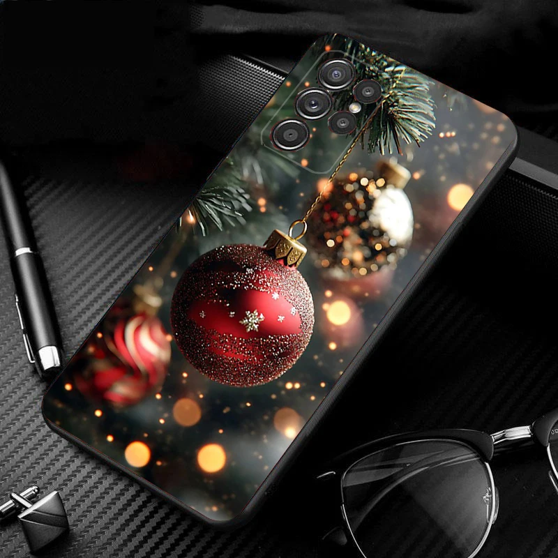 حافظة لهاتف سامسونج جالاكسي S25 S24 S23 S22 S21 Ultra S24 S23 S22 S21 S25 Plus S24 S20 FE شتاء عيد الميلاد