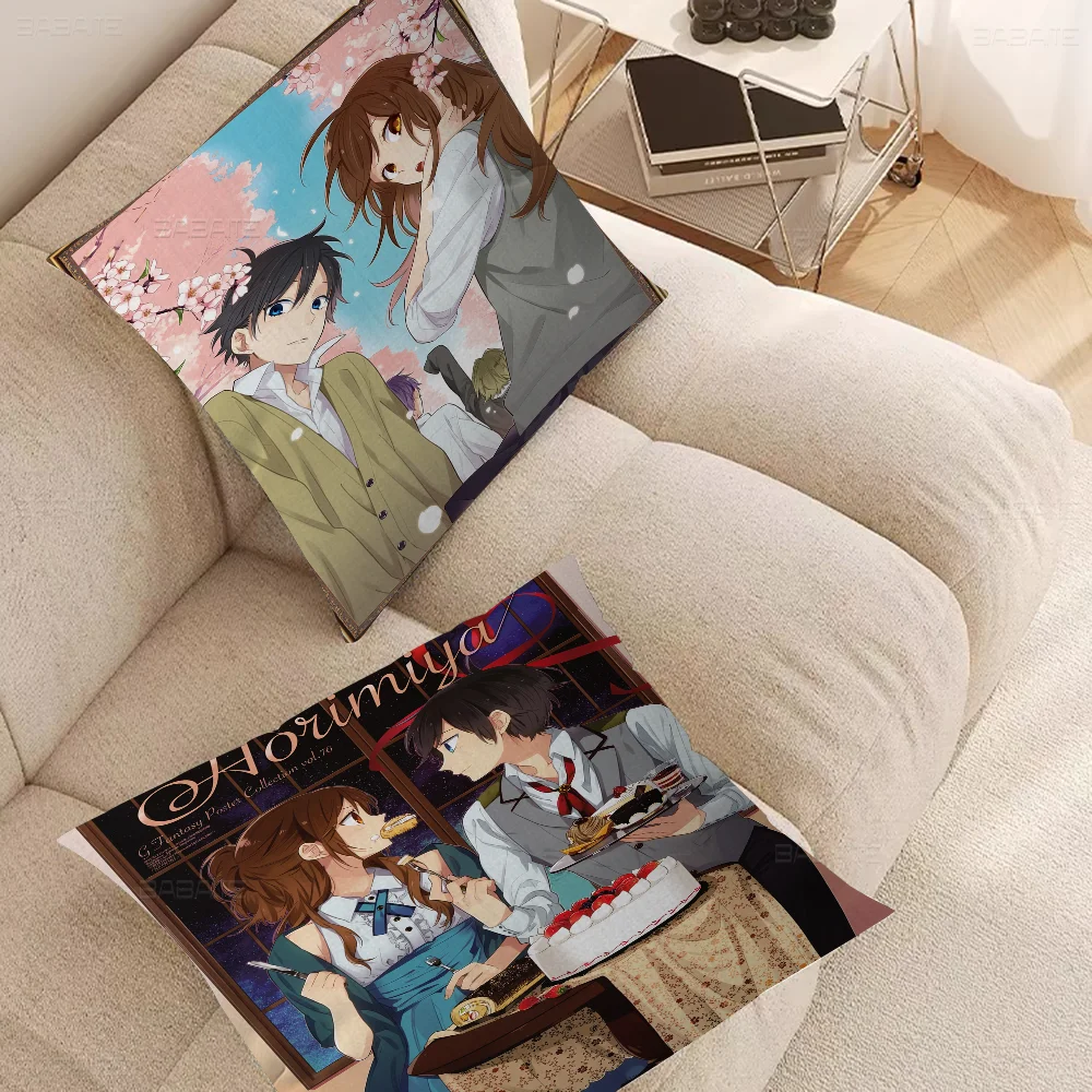 Japanese Classic Anime Horimiya Cushion Cover Decorative Pillow Sofa Home Decor Case Pillow Cases