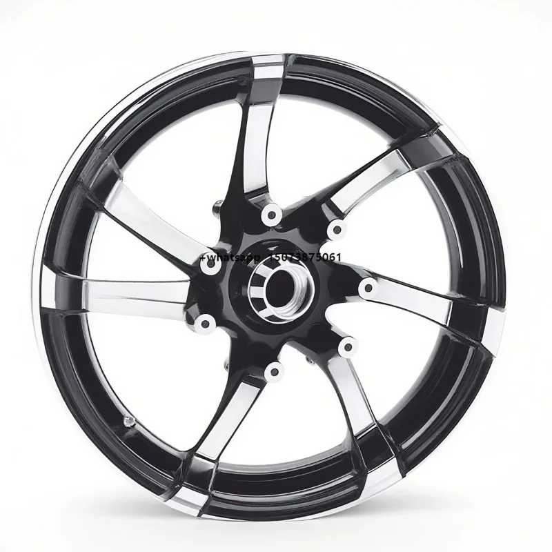 

Black Aluminum Alloy Wheel Hub Accessories Front & Rear Compatible with for 08-later FLSTF FLSTFB FLSTFBS New Motorcycles