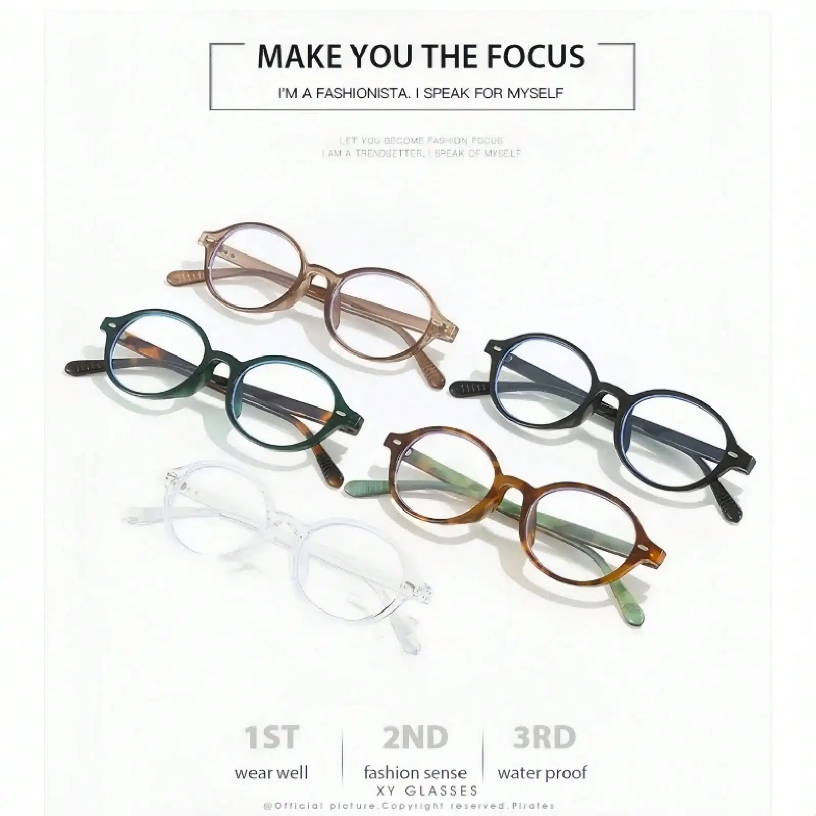 1 Piece of Women's Geek Wind Anti-Blue Glasses, American Retro Y2K Style, Oval Small Frame, Fashionable Butterfly Pattern No Degree Glasses, Suitable for Reading, Using Mobile Phones and Back to School Season.
