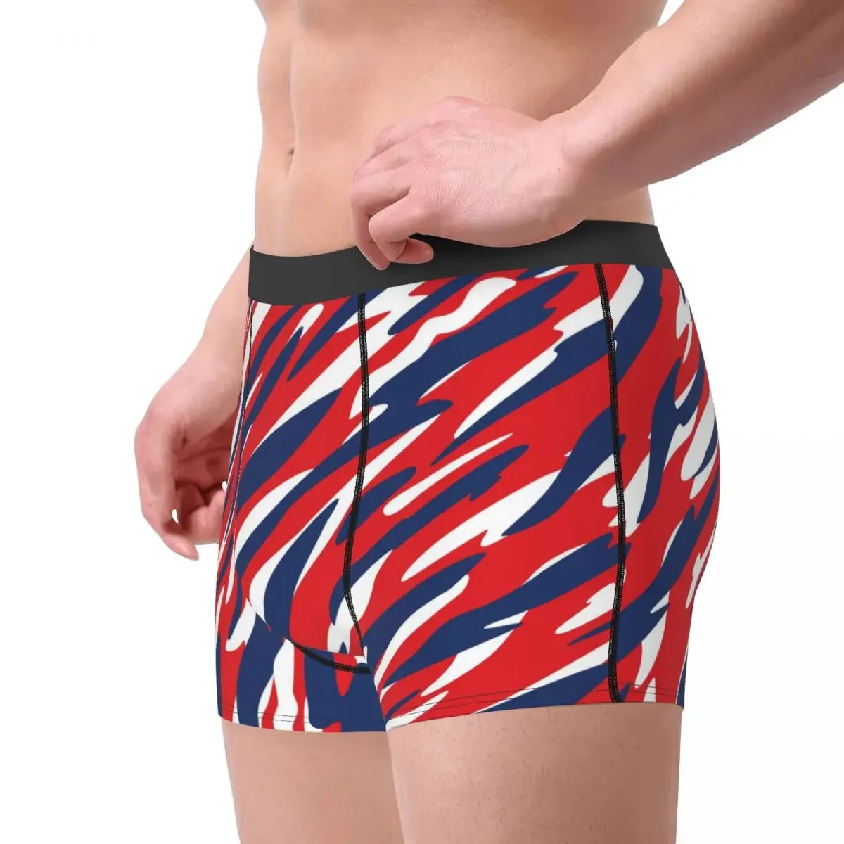 Funny Boxer Red Navy Pattern Shorts Panties Men's Underwear Modern Soft Underpants for Homme Plus Size