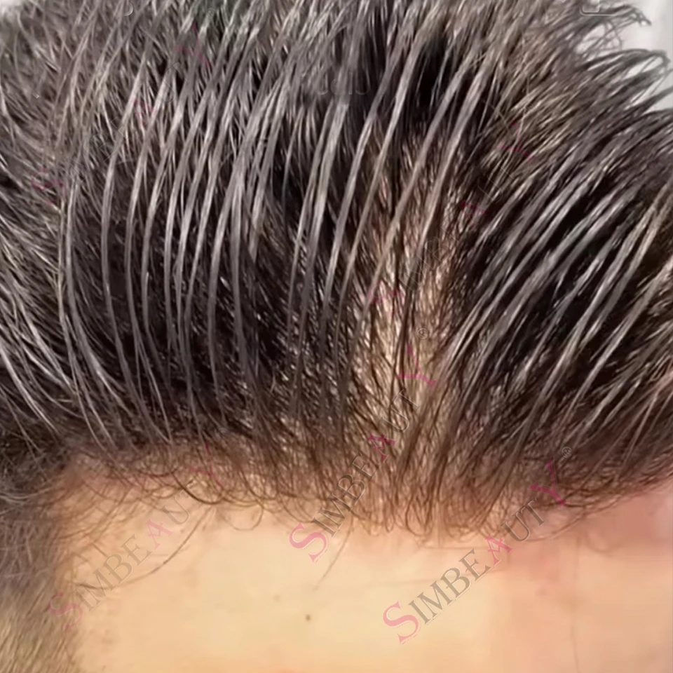 

Светло-русый # 18 Невидимый ультратонкий парик из натуральной кожи 0,02 мм, линия волос 80% плотности, Remy Grey # Система Vloop из человеческих волос 210