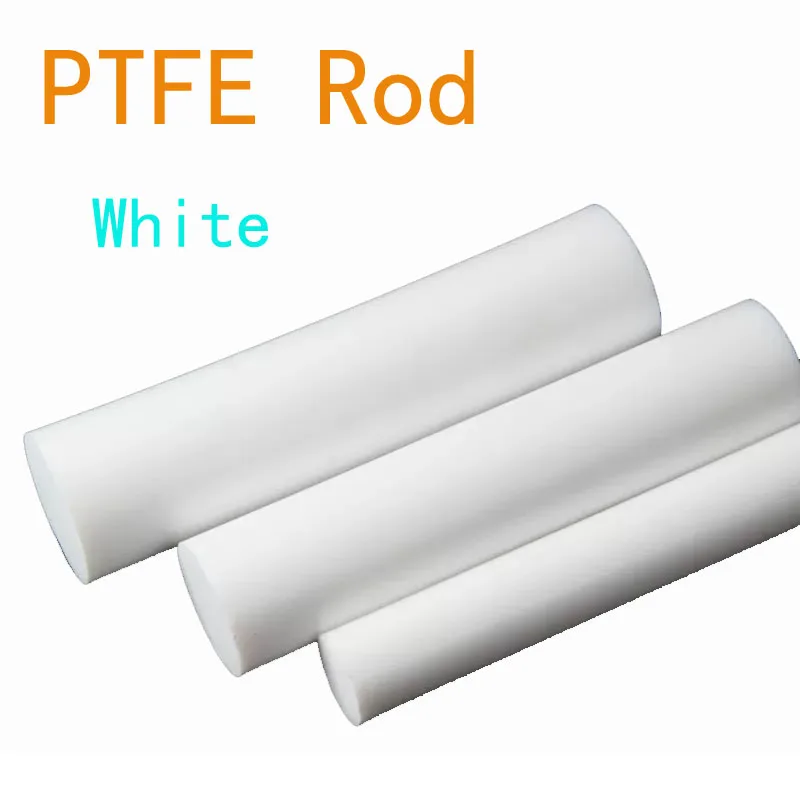 White Polytetrafluoroethylene Solid Rod Environment-friendly Non-toxic DIY PTFE Plastic Bar High temperature resistance wear