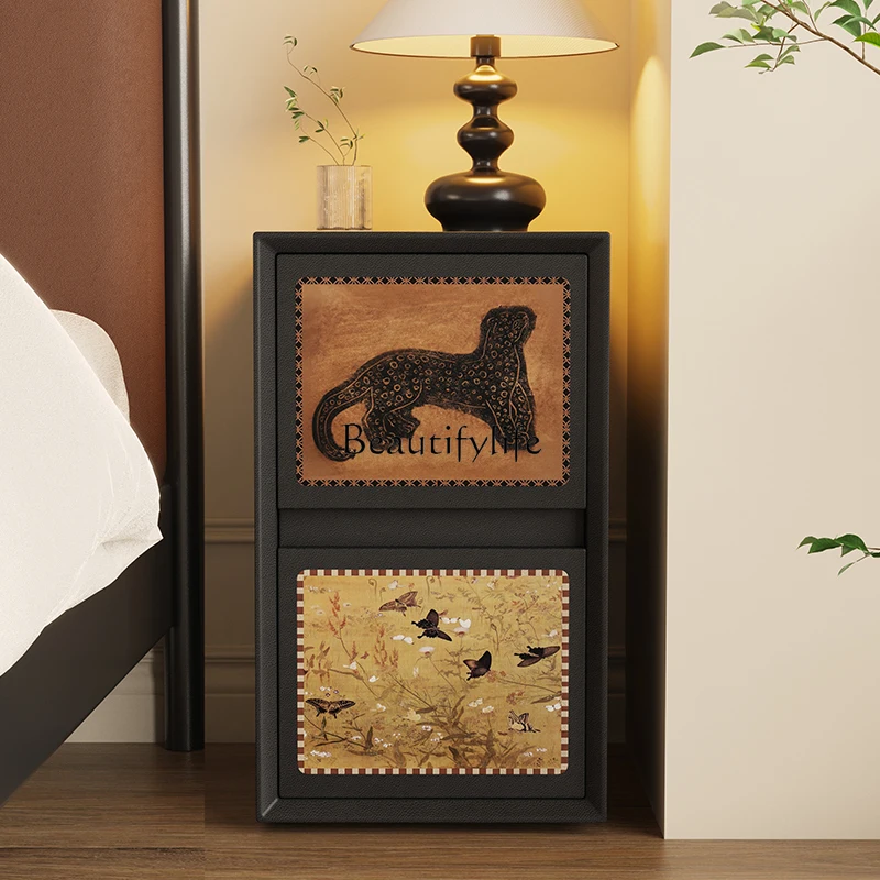 

Household bedroom ultra-narrow storage cabinet creative mini bedside cabinet