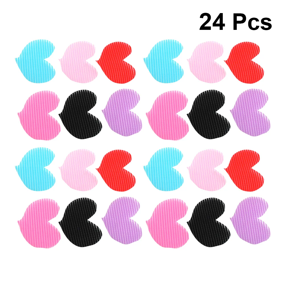 24 Pcs Hair Clips Sticker Bang Stickers Heart-shaped Fixed Fringe Grippers Bride