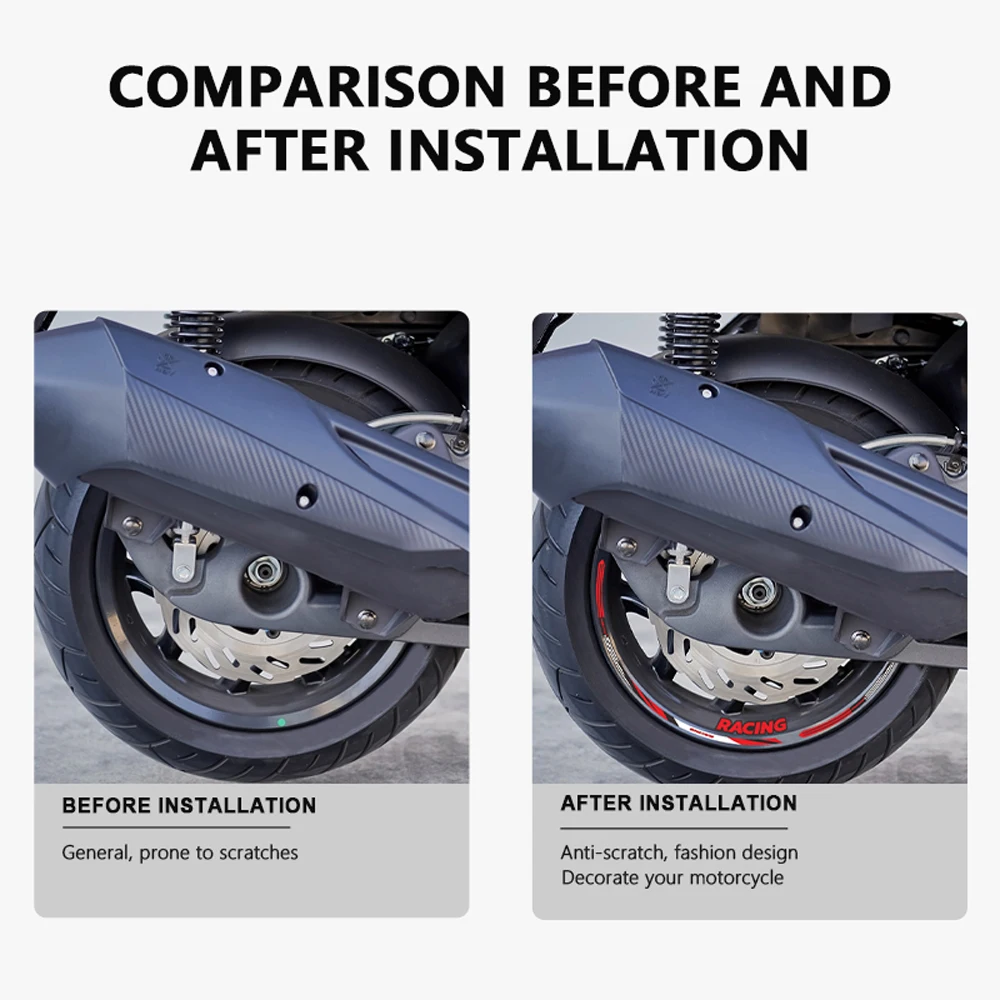 Motorcycle Wheel Sticker Waterproof for SYM Cruisym 300 125 Accessories Joymax 300 125 2018-2023 2022 Rim Strip Tape Decal