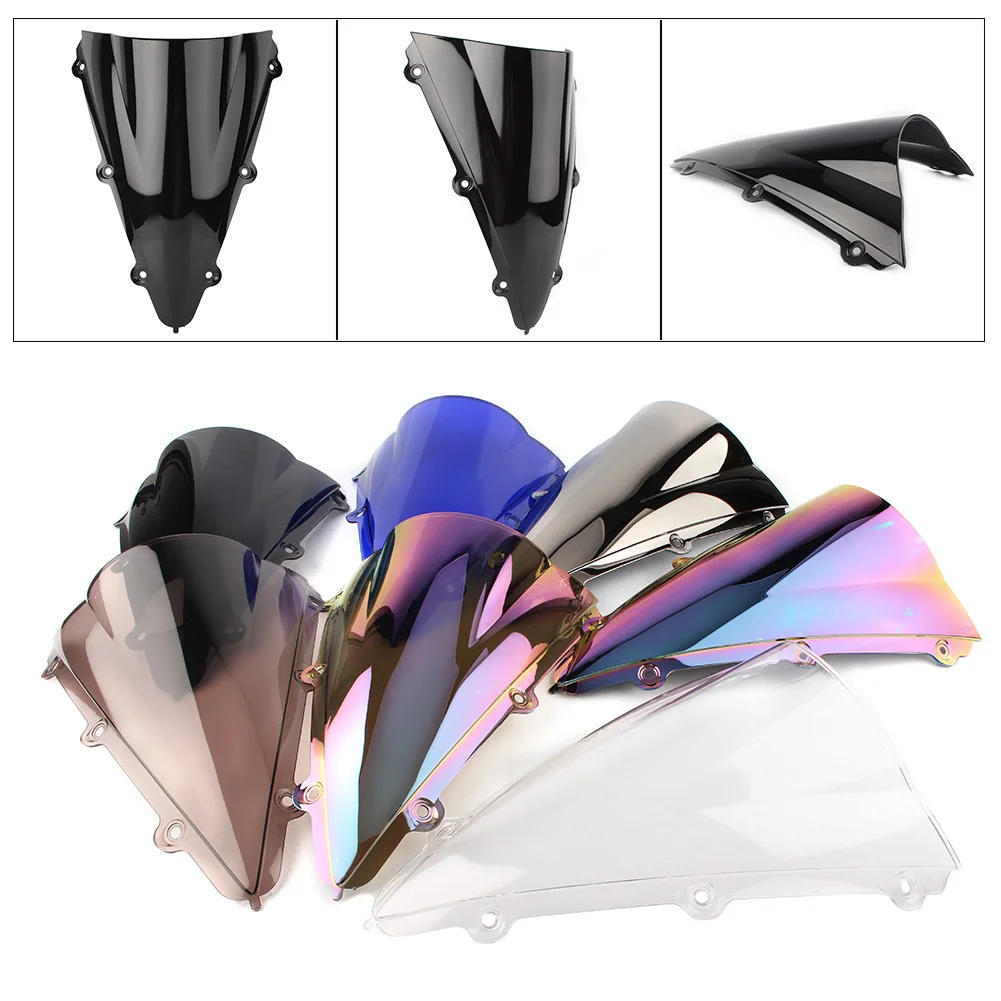 YZF-R1 Motorcycle Windshield Street Bike Windscreen Screen Double Bubble Windproof For Yamaha YZF R1 2004 2005 2006