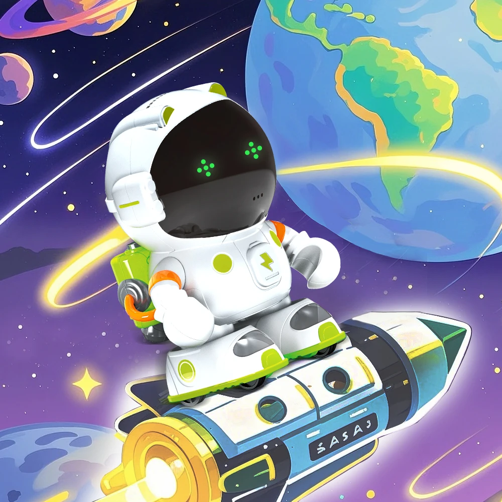 2024 New Early Education Intelligent Space Robot Toy Singing Dialogue Voice Control Touch Control Intelligent Robot Boy Gift