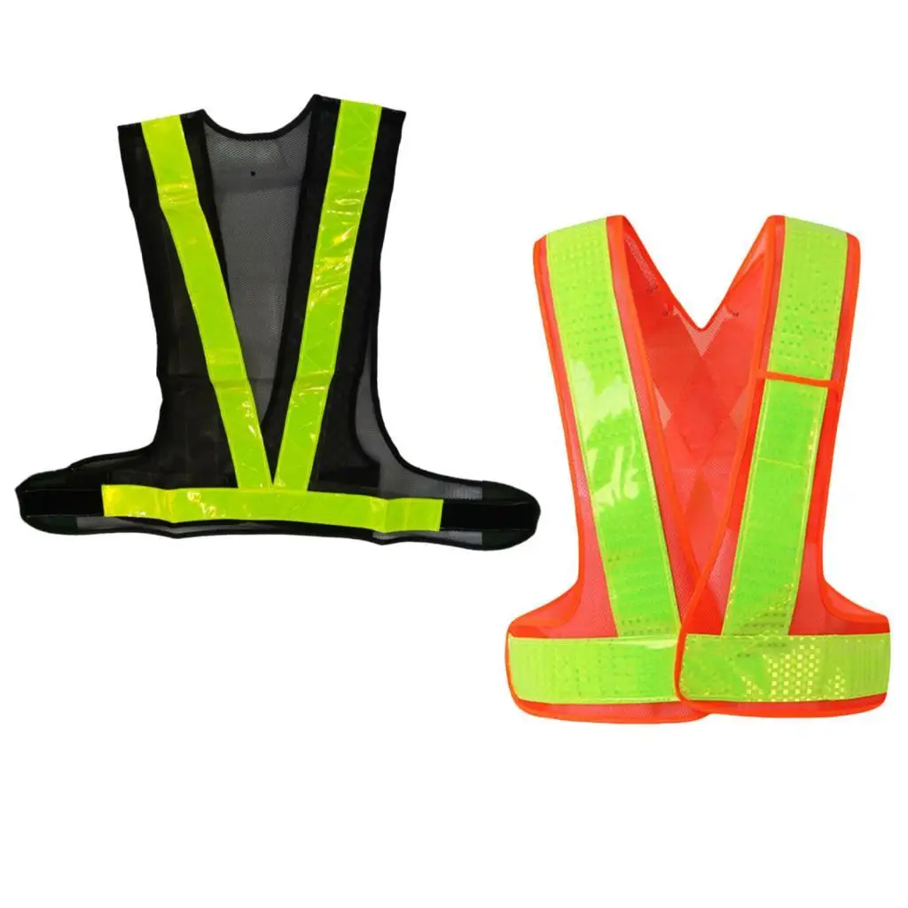 

High Visibility Reflective Safety Vest Adjustable Mesh Workwear Waistcoat Sleeveless Protective Gear for Emergency Response