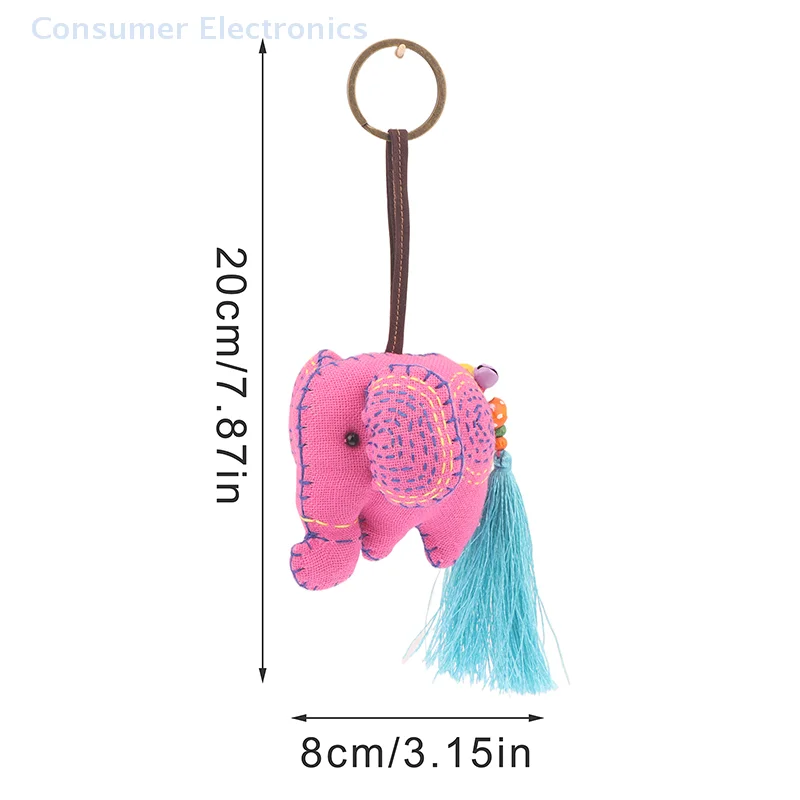 Ткань в этническом стиле, тайская вышивка, подвеска в виде слона, брелок с мультяшной сумкой, подвесная подарочная ткань, подвеска в виде слона