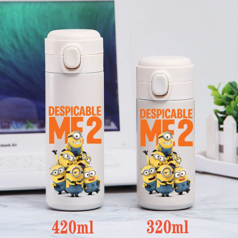 Despicable Me Thermal Cup Minions Kids Adult Water Bottle Drinking Portable Capacity Outdoor Vacuum Cup Stainless Steel Bottle