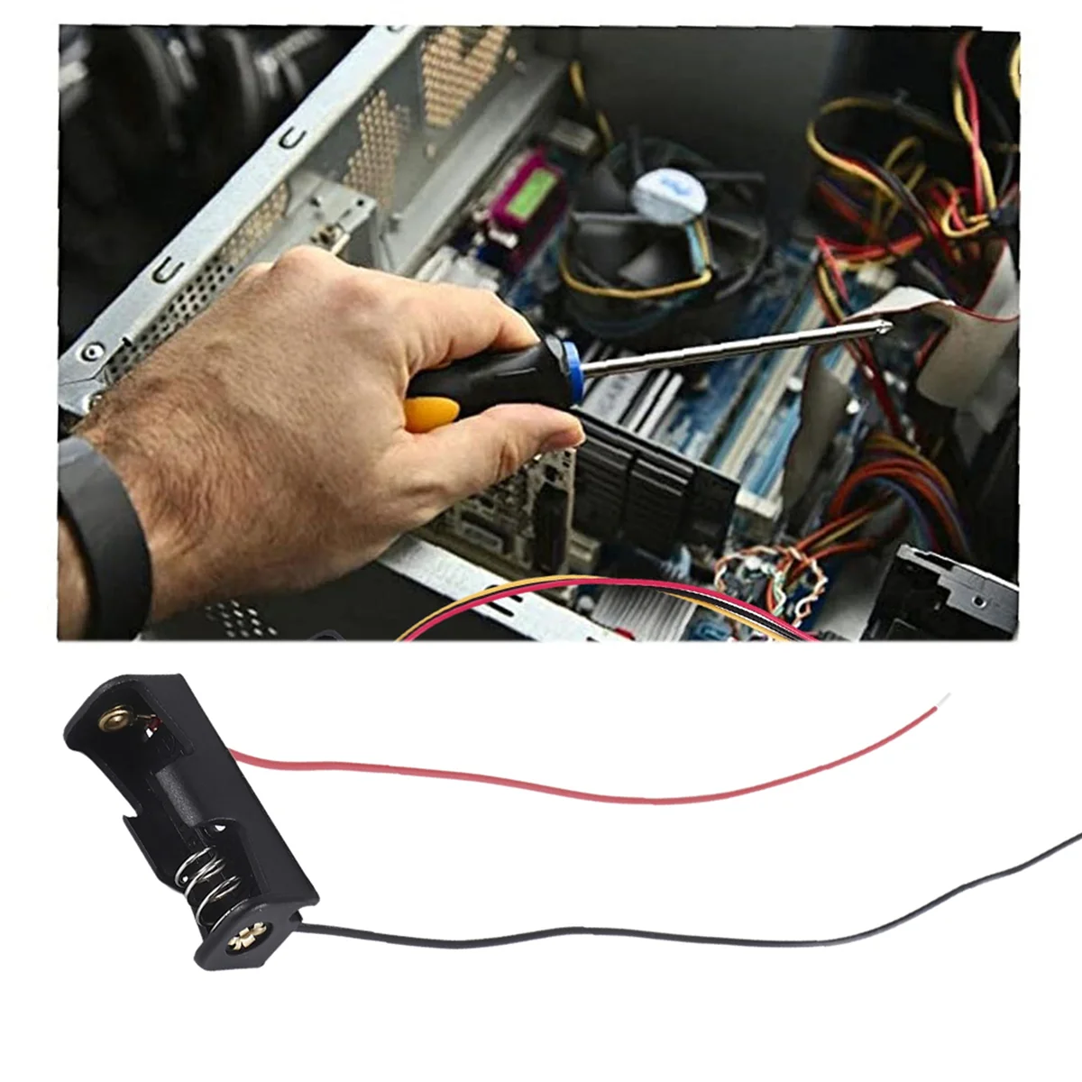 5ชิ้น1 23A A23 12V คลิปเก็บแบตเตอรี่เคสกล่องเดินทางที่ยึดมือถือพร้อมสายไฟ