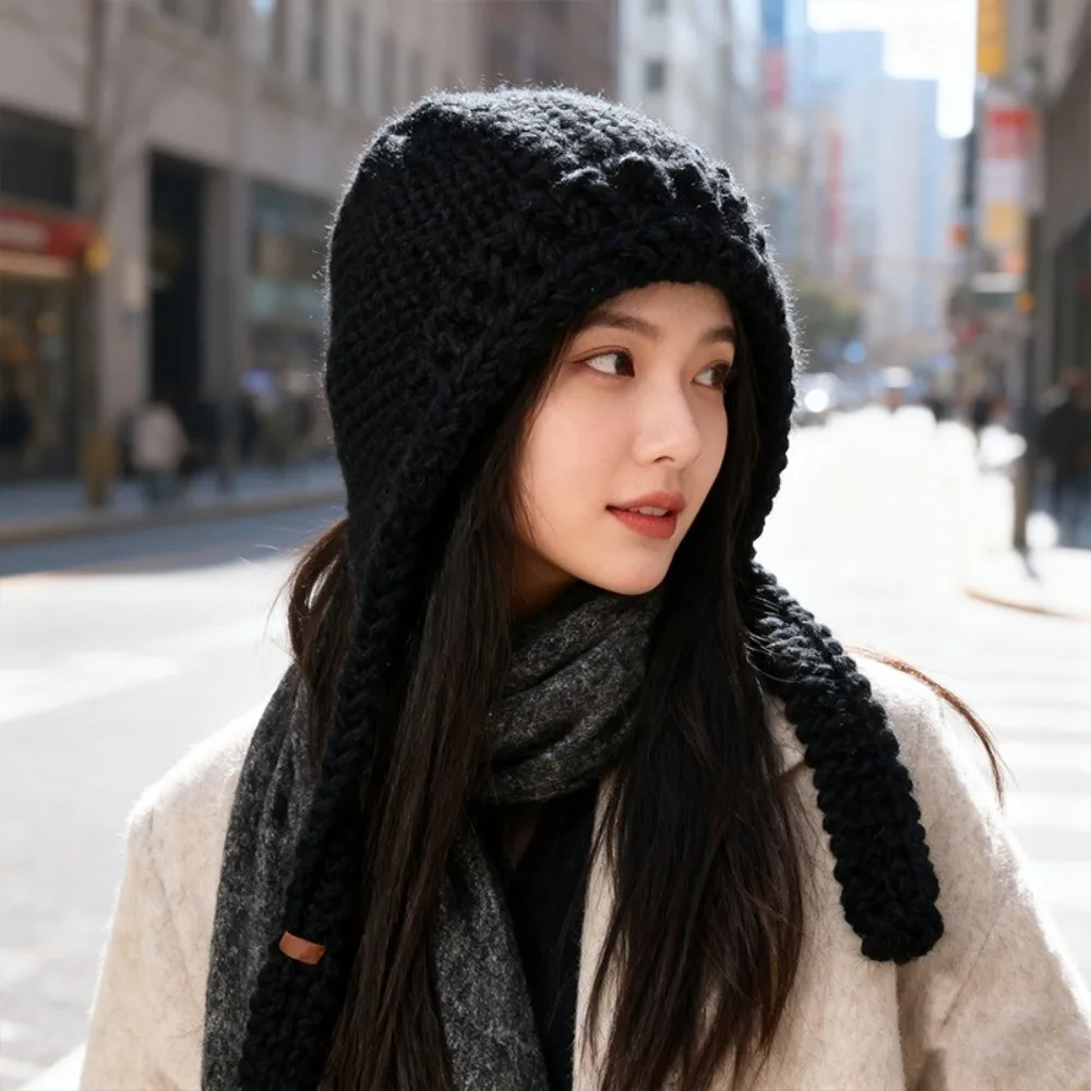 

Trendy Soft Knitted Hat Ear Warmth Windproof Warm Winter Cap Thickened Breathable Beanie Hat for Autumn Winter Season