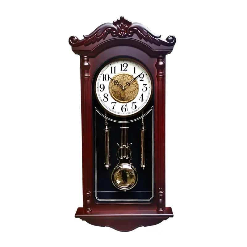 

Large Pendulum Wall Clocks Living Room Luxury Wood Retro Silent Swing Wall Watches Vintage Clocks Wall Clock Hot