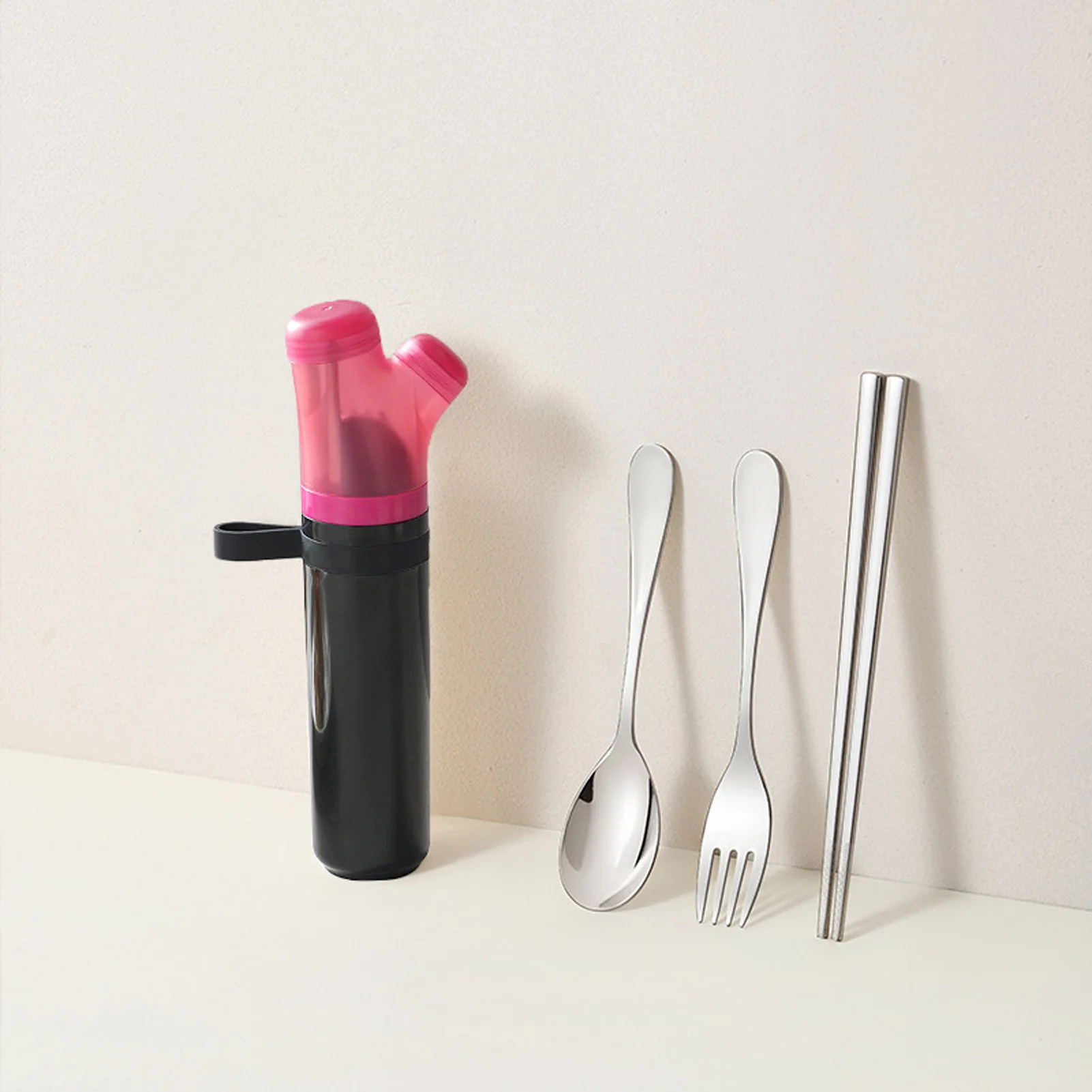 3pcs Portable Cutlery Set Elegant 304 Stainless Steel Utensils for Travel Office Lunch School Reusable Eco-Friendly Kit
