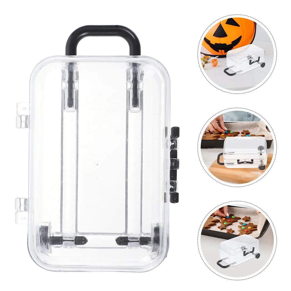 

24Pcs Mini Suitcase Candy Box Clear Plastic Travel Luggage Wedding Party Favors Storage Jewelry Makeup Birthday Trip