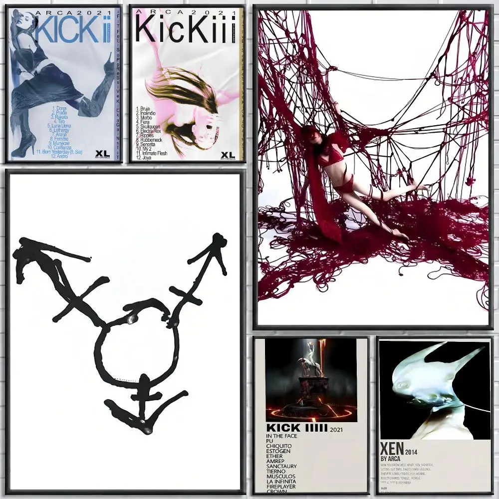 Arca Kick IIIII Singer Painting Calligraphy Stylish Canvas Poster Wall Art for Bedroom Living Room Study Home Decor Gift