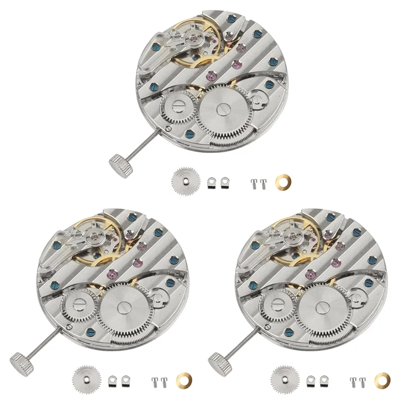 【Dernier companheiro!】3x 6497 st36 movimento de relógio mecânico movimento de enrolamento manual p29 44mm caixa de relógio de aço 6497/6498 st3600 movimento w