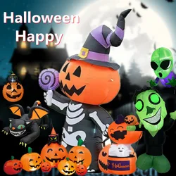 Halloween Inflatable Terror Decoration Courtyard Prop Built-in LED Lights Inflatable Model Outdoor Ornament Party Garden Decor