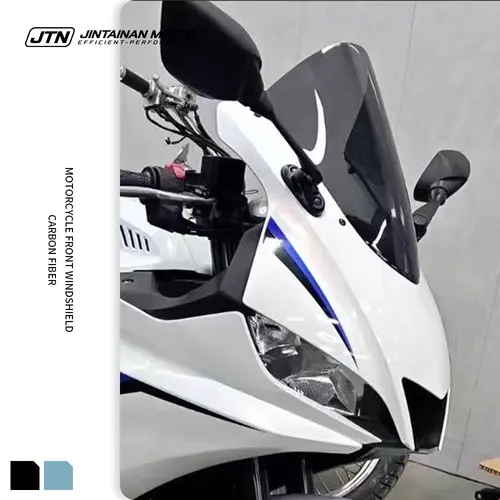 Imagen 1 del producto Parabrisas Alto para Motocicleta YAMAHA R3 R25 YZF-R3 YZF-R25 2019-2023, Deflector de Viento Delantero, Pantalla Frontal Transparente