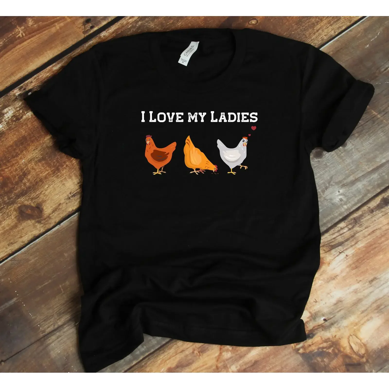 I Love My Ladies T Shirt Hens Chickens Chicken Farmer Farm Animal vintage Washed Casual Unisex Soft fashion graphic Stylish