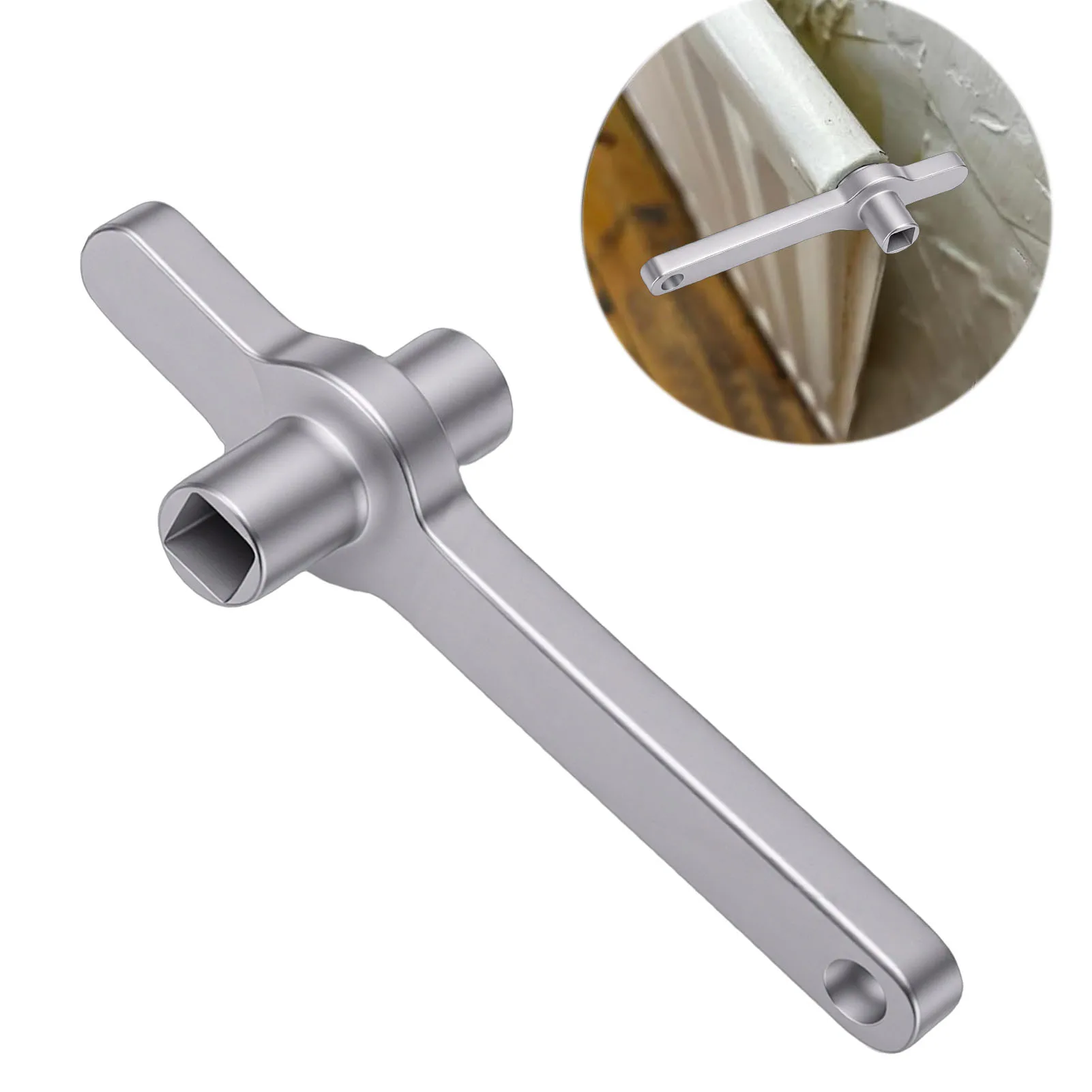 Square Hole Radiator Bleed Key Metric Imperial Radiator Air Outlet Handle for 5x5mm Valves Thickened Alloy Steel
