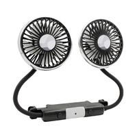 Car Fan, USB Car Cooling Fan with 360° Rotatable Double Head 3 Speed Regulation Rear Air Fan for Truck Dropship