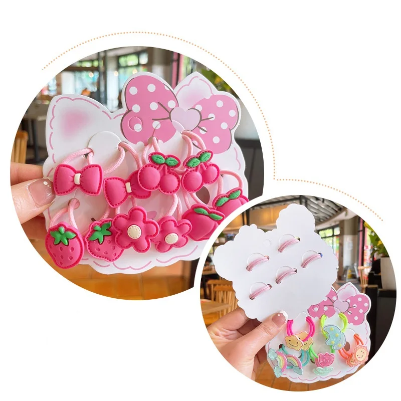 10pcs Women Girl Baby Sweet Flower Smile Headwear Elastic Hair Band Tie Hairband Headband Scrunchies Scrunchy