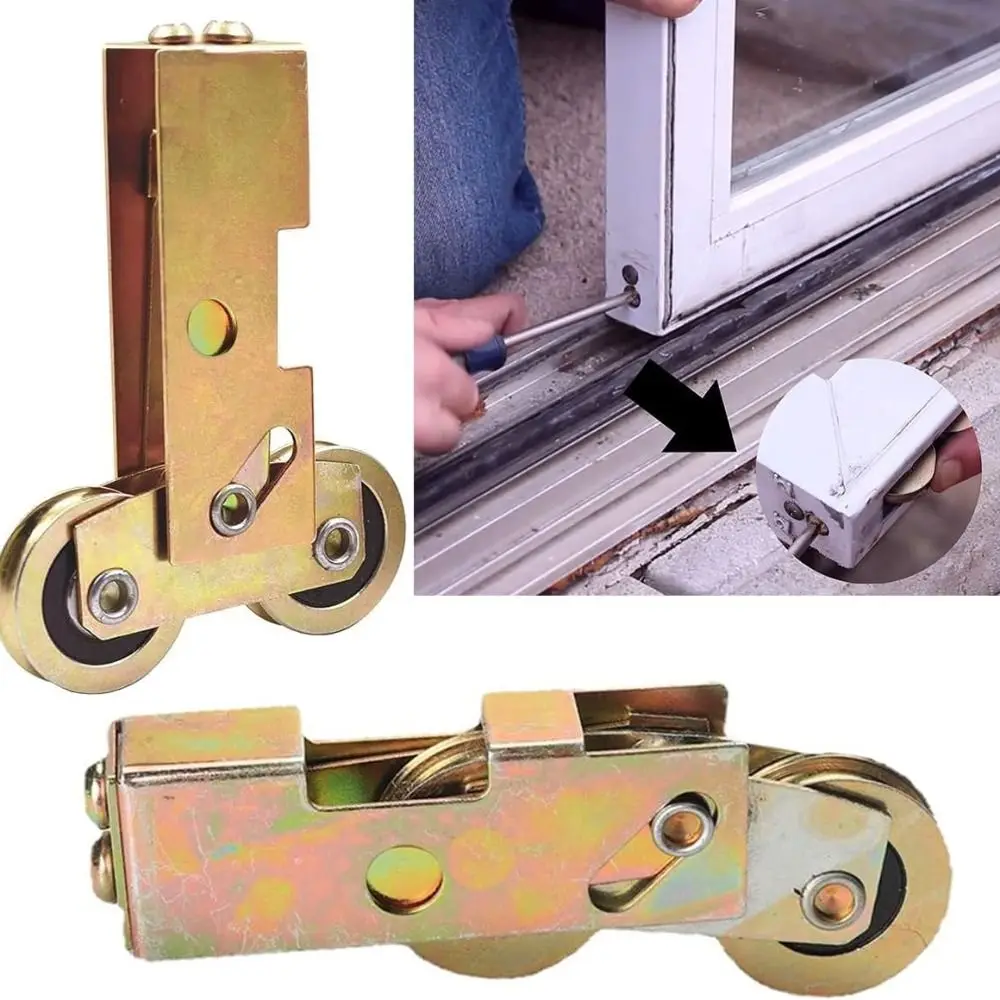 Aluminum Alloy Sliding Door Rollers 1-1/8 Inch Smooth Operation Sliding Door Wheels Replacement Tandem Door Roller
