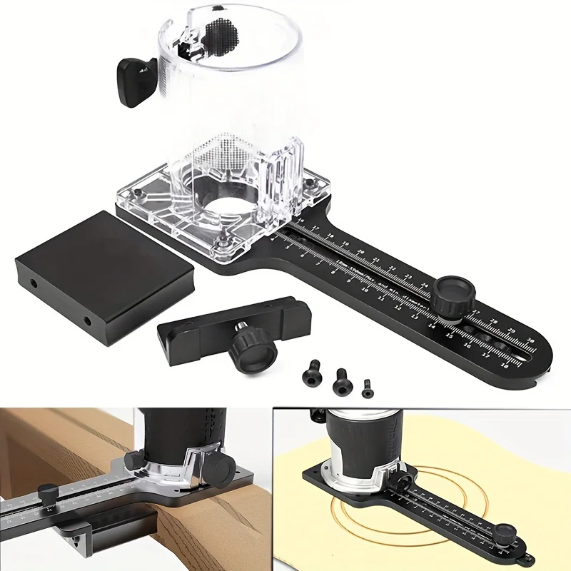 1Set Circle Cutting Jig For Electric Hand Trimmer Wood Router Milling Circle Slotting Trimming Machine DIY Woodworking Tools