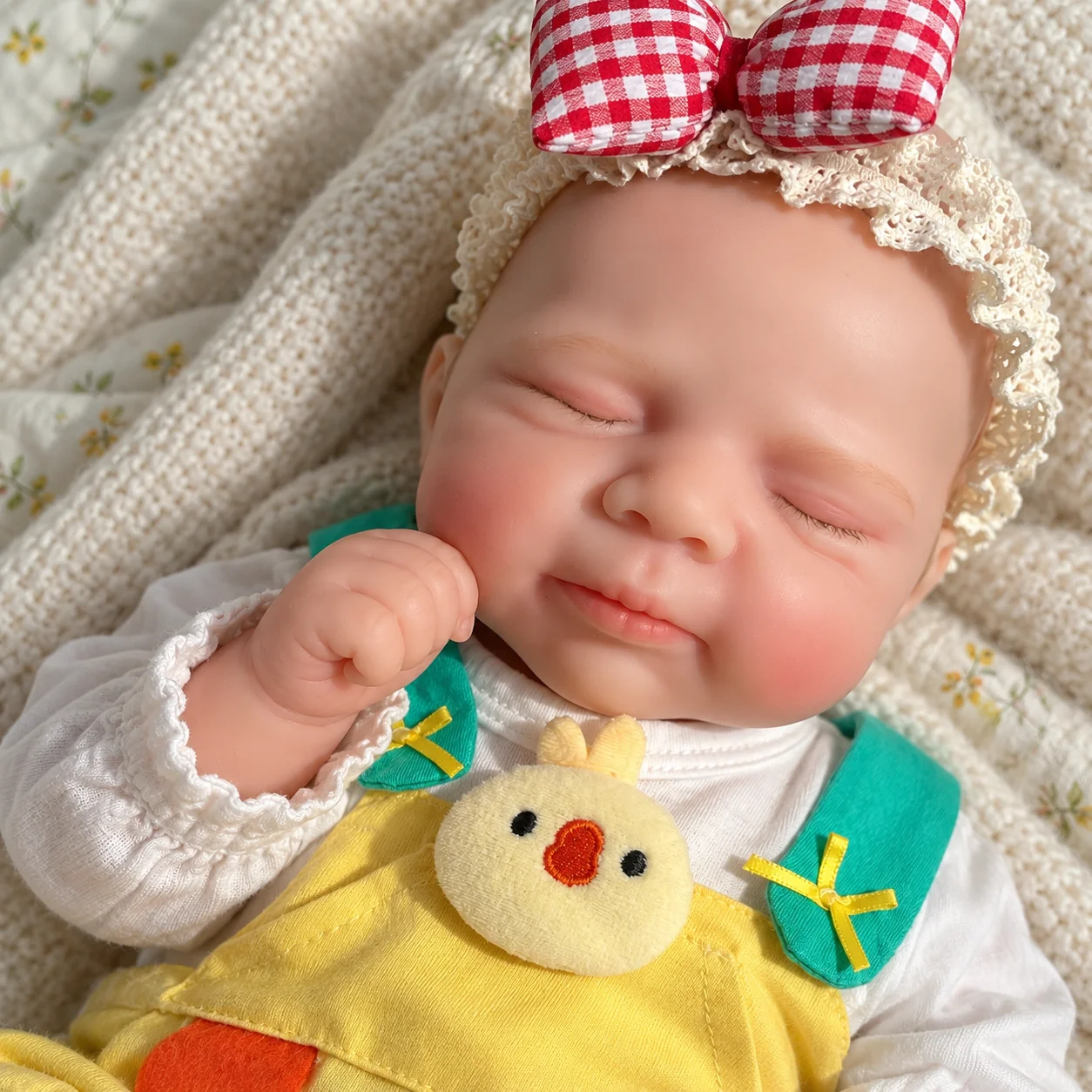 Healing Silicone Reborn Doll 20Inch Cuddly Washable Anatomically Correct Doll Random Clothing Loneliness Support Collection Toy