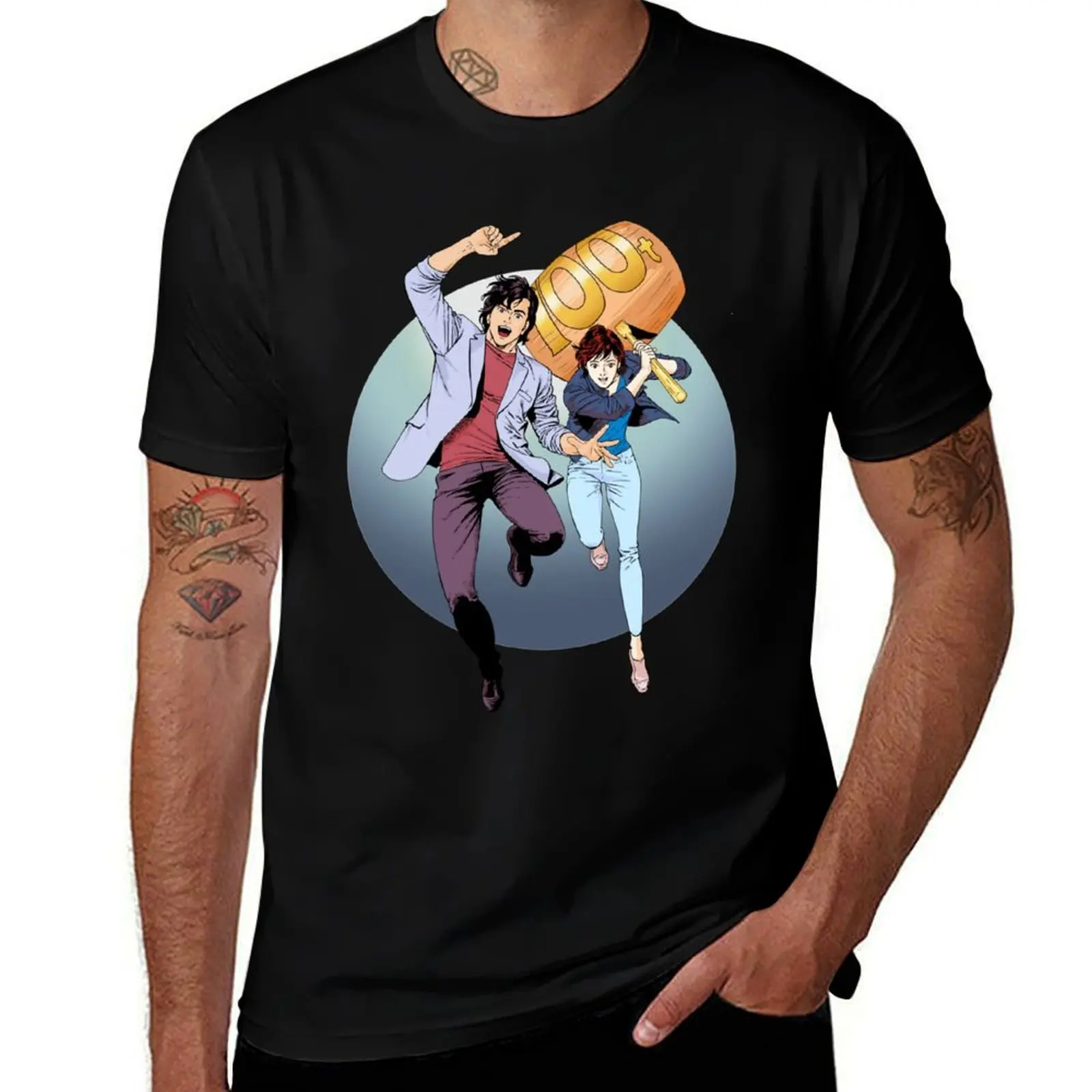 City Hunter alias Nicky Larson100 tonnes T-Shirt graphic t shirts for man funny t shirts man T-Shirt