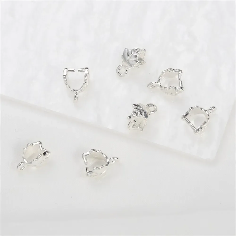 

Серебряные ювелирные изделия, пряжка с зажимом в виде листа, пряжка с семенами дыни, коготь, сделай сам, кристалл, нефритовая подвеска, пряжка, аксессуары, ожерелье, подвесная пряжка-подвеска