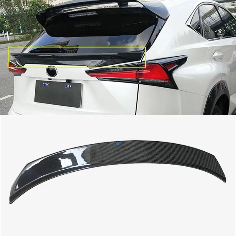 CEYUSOT FOR Accessories Carbon Fiber Spoiler Lexus NX Series NX200 NX300 NX300h Rear Window Spoiler Car Trunk Wing Tail 2017-20