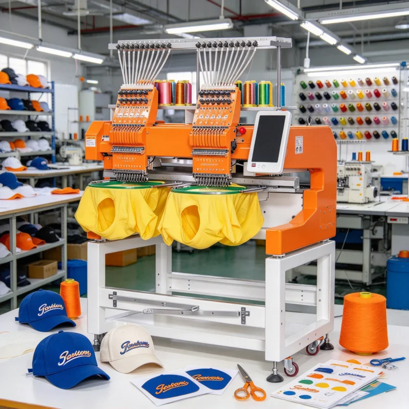 High Quality Automatic Computer Embroidery Machine Multi Needles Flat Cap 3 Heads Embroidery Machine Computerized for Hat