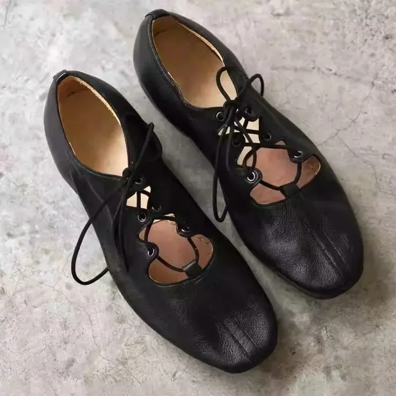 

Кожаная женская обувь, женская обувь с круглым носком, балетки на низком каблуке с неглубоким носком, оксфорды, платье из натуральной кожи в стиле ретро