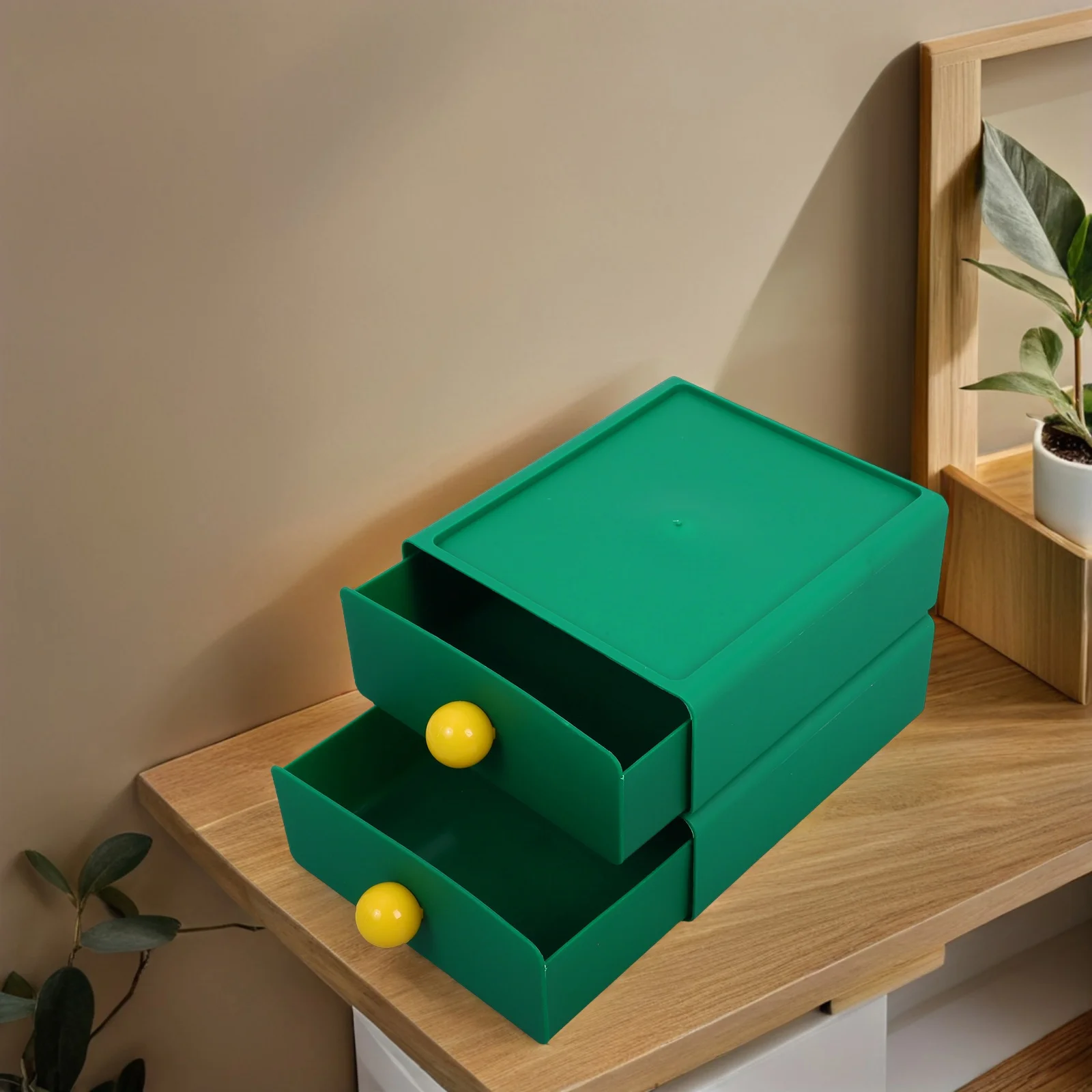 

2 Pcs Storage Box Drawer Desk Organiser Desktop Home Office Accessories Plastic Mail Organizer Tray Art Supply