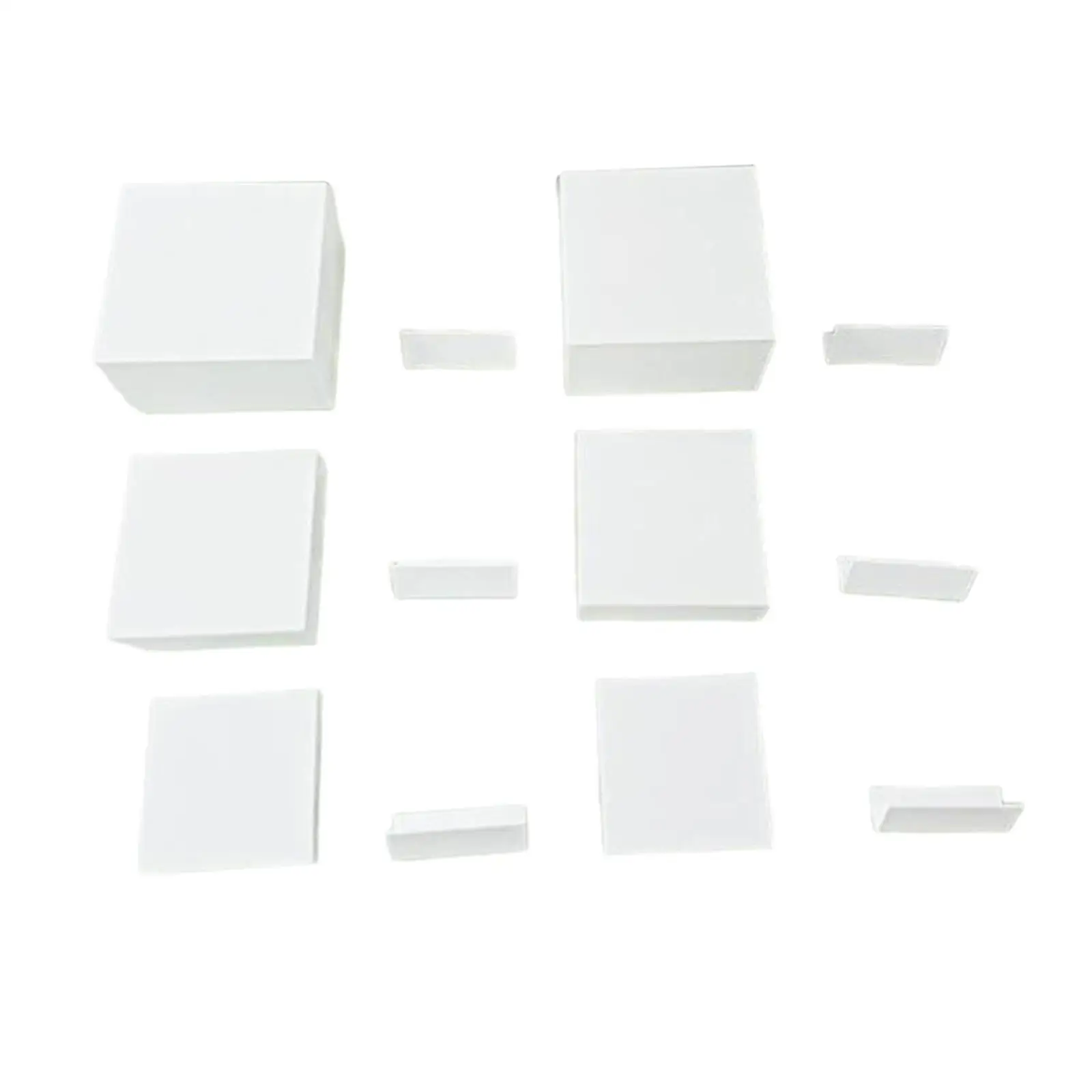 6 Pieces Acrylic Cube Display Box Riser Food Riser Display Stand 5 Sided Nesting Riser for Catering, Action Figures