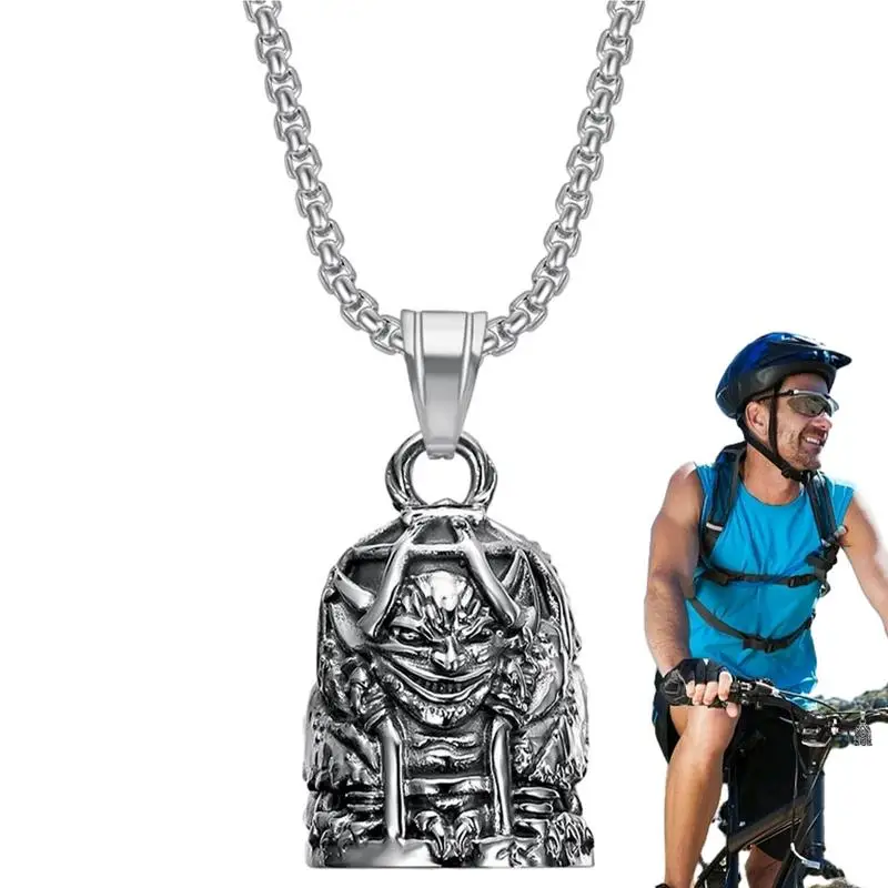 Motorcycle Bell Cycling Luck Bell Motorcycle Bells For Rider Pendant Necklace Commuting Exploring Lucky Bell Decor For Husband