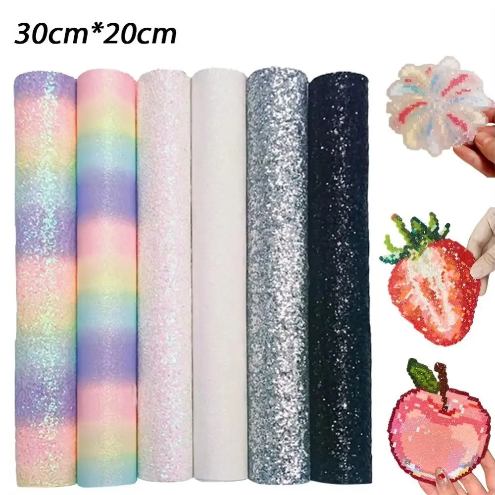 6Pcs/set Fuse Beads Rainbow Glitter Baking Cloth Non Stick DIY Melting Beads Baking Cloth High Temperature Resistant Heatproof