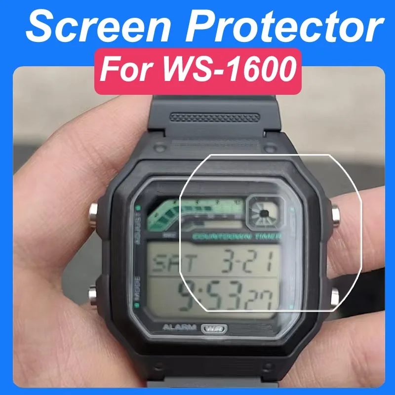 3PCS WS-1600H  Watch Screen Protector HD Clear TPU Nano Film Waterproof 99% HD Clear Full Coverage Size