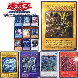 Yu-gi-oh! Karte von gott der geflügelte drache von ra blaue augen weißer drache diy hausgemachte sammel karte weihnachts geburtstags geschenks pielzeug