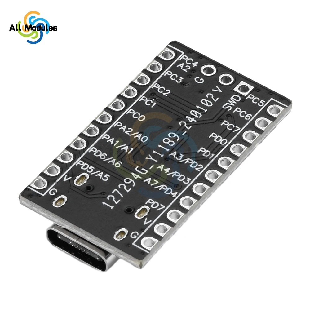 Placa de desenvolvimento de placa principal ch32v003f4p6, módulo microcontrolador ch32v003, processador RISC-V, interface TYPE-C