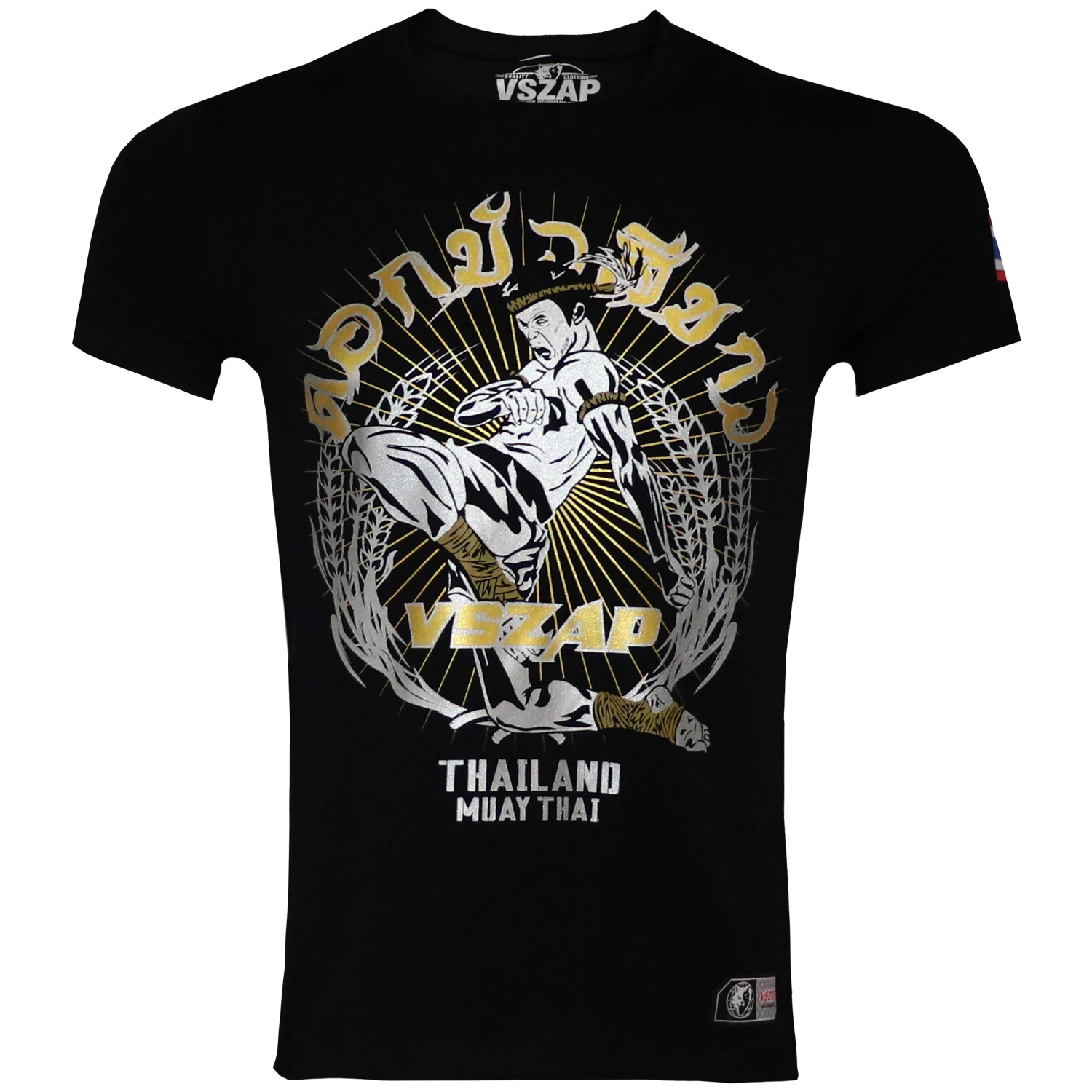 VSZAP Boxing mma Thai Boxing White Lotus Gold Silver T-shirt Multi Gym Fighter Martial Arts Jujitsu Training T-shirt Fitness Men