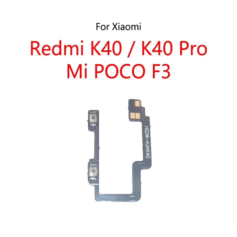 50 PCS/Lot For Redmi K40 / K40 Pro / Mi LITTLE F3 Pocophone Volume Button Switch Mute Button On / Off Flex Cable