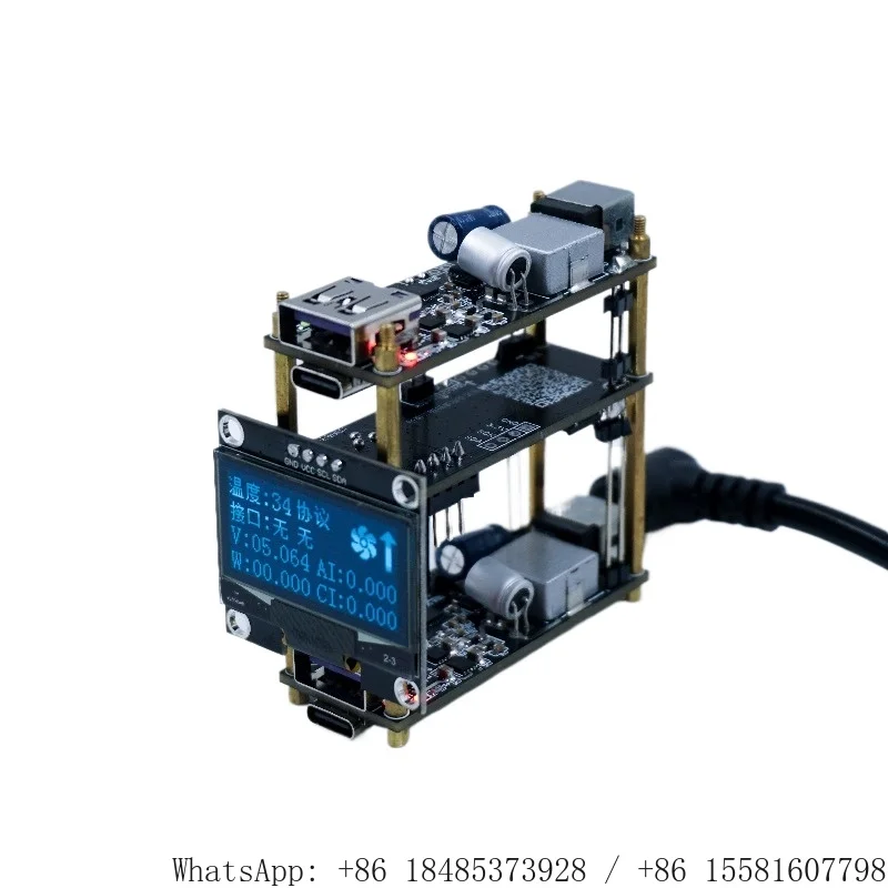 SW3518 Multi Protocol Fast Charging Module PD 100W Power Charging Board with OLED Display Screen DIY Power Supply Module