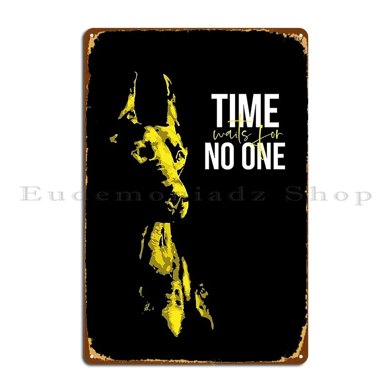 

Dobermann Dog Time Waits For No One красочный дизайн металлическая вывеска домашний паб клуб дизайн стена пещера жестяная вывеска плакат