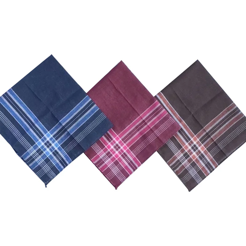 12Pcs Polyester Cotton Plaid Pocket Square Handkerchief Vintage Business Suit Hanky Breast Towel Scarf Accessories Random Color